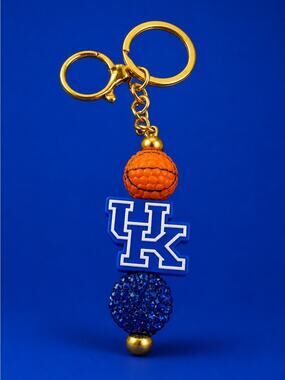 Kentucky Wildcats Basketball Beaded Keychain Bag Charm
